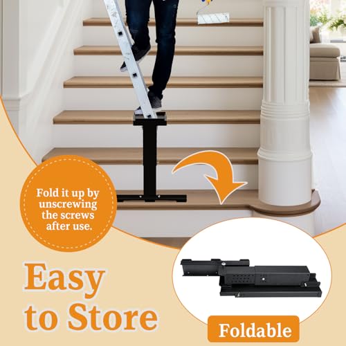 Heavy Duty Foldable Ladder Leveler for Stairs, Large Ladder Extender for Stairs with Slip-Resistant Gripping Pads, 13.5-21" Height Adjustable Ladder Extender Pro, Suitable for Painting Jobs