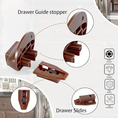 10PCS Drawer Guide Kits(Drawer Slides Repair kit with Screws) Replacement for Rite-Trak II Model #168 Drawer Guide Glide,Commercial Slide Style Drawers Drawer Slides(10(10)