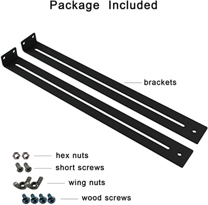 Drawer Repair Kit, Drawer Support, Furniture Repair Accessory Bracket Middle Mount to Reinforce and Repair Breakage, for Wood Particleboard MDF Chest of Drawers - Screws Included (2)