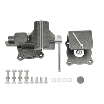 Bench Vise, 4.5"/6" Heavy Duty Cast Iron Workbench Vise with Anvil, 2-in-1 270-Degree Swivel Multipurpose Vise, Table Clamp for Woodworking Drilling, Pipe Cutting, Welding and DIY (4.5in) - size: 4.5in