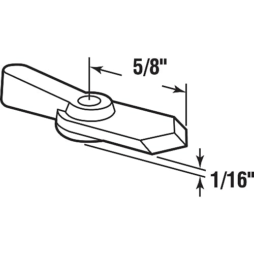 Prime-Line L 5759 Pointer Latch, 5/8 in., Plastic, White, 12 Latches with Screws (48 Pack) - size: 1/16 in. (Pack of 4)