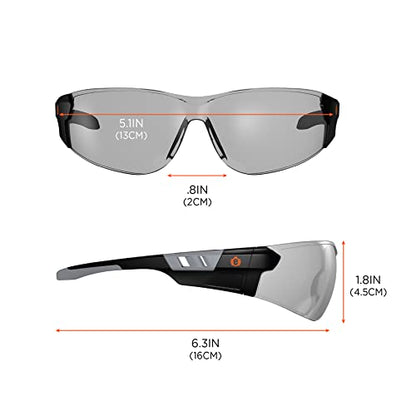 Three Dog Bakery Ergodyne Skullerz SAGA Anti Scratch Safety Glasses, Anti-Fog, ANSI z87.1, 13 Ounce (Pack of 1) - color: In/Outdoor Lens