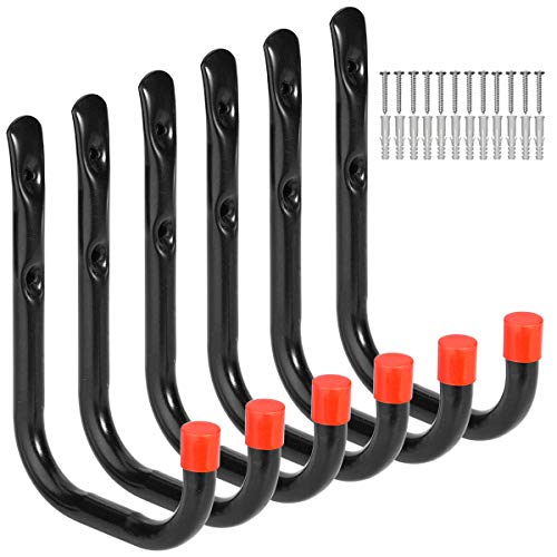 Heavy Duty Garage Storage Hooks, Wall Mount Storage Utility Hangers for Ladders, Bike and Garden Tools (7.9Inch x 5.9Inch) - size: 7.9Inch x 5.9Inch