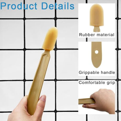 8 PCS Rubber Caulking Spatulas Tool,Rubber Caulk Silicone Sealant Finishing Tool,Spreader Applicator Caulking Finishing Tool Rubber for Floors, Tiles, Walls, Bathrooms, Kitchens 4 Size