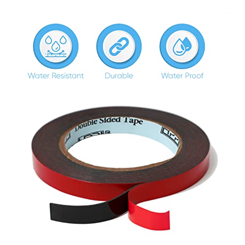 HPP Double Sided Tape, Heavy Duty Tape, Strong and Permanent for Outdoor and Indoor (0.5in x 16ft) - size: 0.5in X 16ft