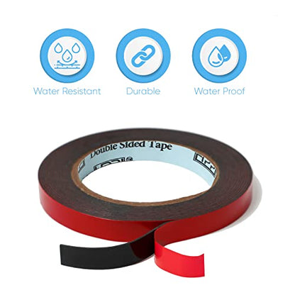 HPP Double Sided Tape, Heavy Duty Tape, Strong and Permanent for Outdoor and Indoor (0.5in x 16ft) - size: 0.5in X 16ft