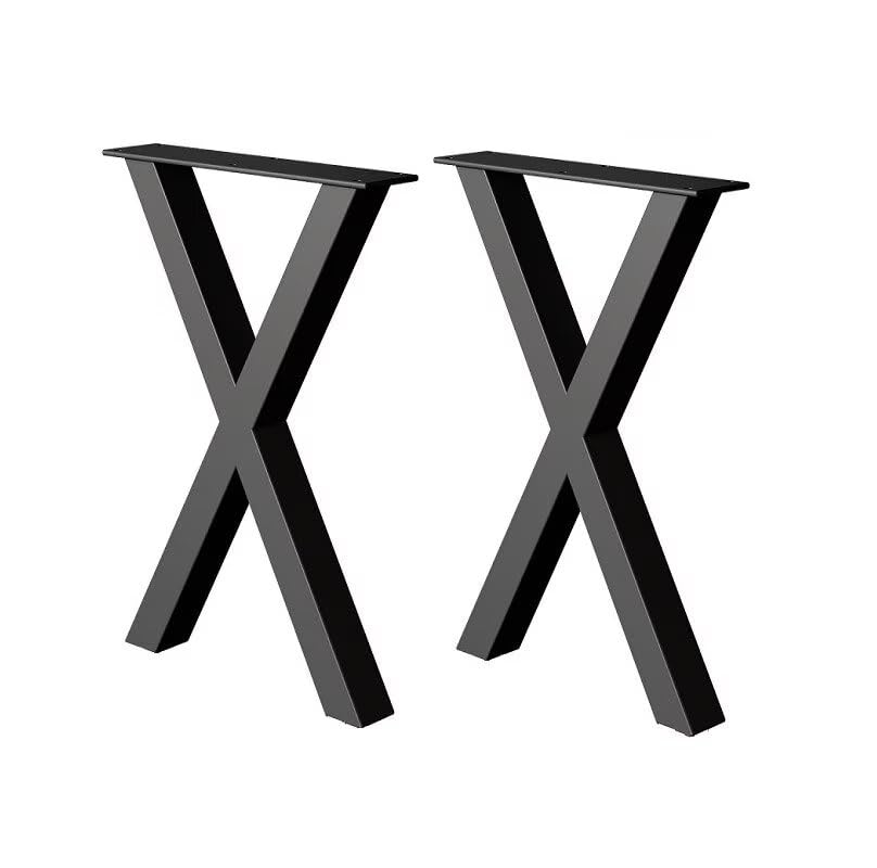 Metal Table Legs, Furniture Legs for Dining Desk and Coffee Table, DIY Table Legs 28 Inch, Set of 2 Black 28" H×18.5" W - color: 28" Table Legs 2, size: 28" X 18.5"