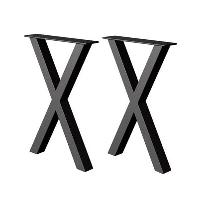 Metal Table Legs, Furniture Legs for Dining Desk and Coffee Table, DIY Table Legs 28 Inch, Set of 2 Black 28" H×18.5" W - color: 28" Table Legs 2, size: 28" X 18.5"