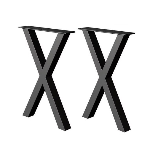 Metal Table Legs, Furniture Legs for Dining Desk and Coffee Table, DIY Table Legs 28 Inch, Set of 2 Black 28" H×18.5" W - color: 28" Table Legs 2, size: 28" X 18.5"