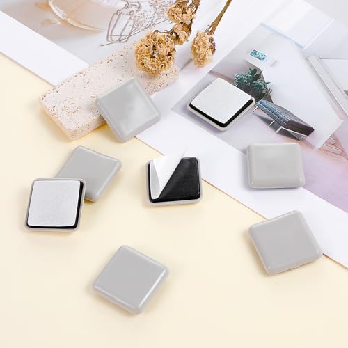 12Pcs Furniture Sliders, 1.5 Inches Self-Adhesive Furniture Sliders Pads, Square Reusable Furniture Moving Glides Sliders for Carpet Hardwood Floors Heavy Sofa Chair Table Couch Cabinet Fridge