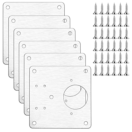 Thicken Hinge Repair Plate - Cabinet Hinge Repair Brackets Stainless Steel Repair Plate Bracket Easy Installation with Mounting Screws Fixing for Kitchen Cabinet Door Furniture Drawer Window (6 Pack) - color: 6 Pack