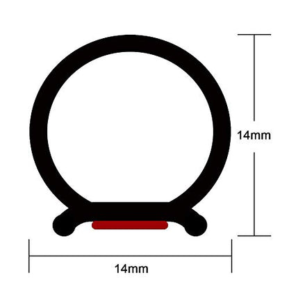 Storystore Universal Automotive Car Door Seal Strip D-Shape Self-Adhesive Weather Stripping for Car Truck Door Window Soundproof Noise Insulation Sealing (11/20" (W) x 11/20" (T) x 59' (L)) - size: 11/20" (W) X 11/20" (T) X 59' (L)
