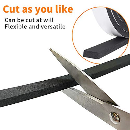 Weather Stripping Door Seal Strip for Doors and Windows, 1In x 1/8In X 33Ft Foam Insulation Tape Self Adhesive,Sound Proof,Weatherstrip,Pipe Cooling, Air Conditioning Seal Strip - size: W:1In xT: 1/8In XL: 33Ft
