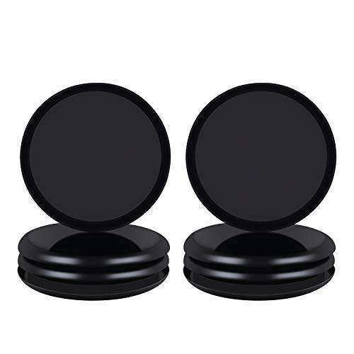 Ezprotekt Furniture Sliders for Carpet, 8 Pack 5" Furniture Movers Sliders, Heavy Duty Reusable Carpet Sliders, Round Furniture Glides for Sofa Bed Couch Fridge, Move Your Item Easy & Safely (Black) - color: Black, size: 5"