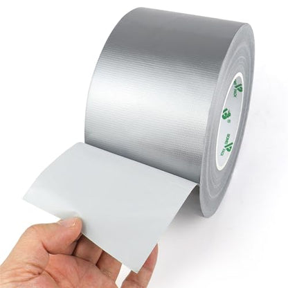 BOMEI PACK Silver Sticky Duct Tape Heavy Duty Strong Industrial Color Duct Tape 3.6inch x 72yds for Packing and Repairing 1 Pack - color: Silver