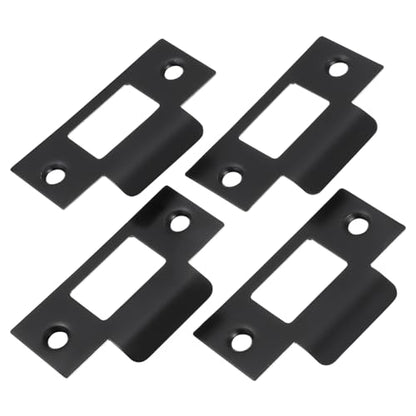 Angoily Door Reinforcement Plates 4Pcs Deadbolt Strike Plates Latch Door Lock Guide Plate Stainless Steel 2.75X1.57In Home Security Hardware