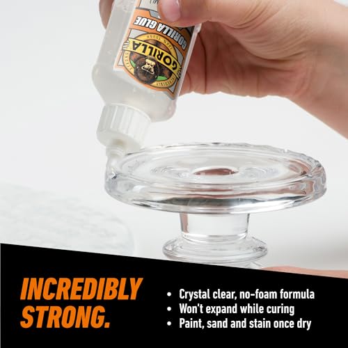 Gorilla Clear Glue, 1.75 Ounce Bottle (Pack of 2) - Crystal Clear, All Purpose, and Water Resistant - size: 2 - Pack, style: 1.75 Ounce