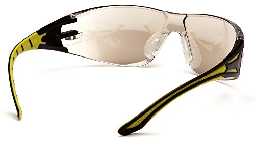 Pyramex Endeavor Plus Safety Glass Black/Gray Frame With Foam Padding Clear H2MAX Anti-fog Lens - color: I/O Mirror Lens/ Black-green Frame, style: Standard