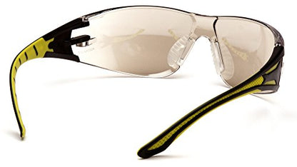 Pyramex Endeavor Plus Safety Glass Black/Gray Frame With Foam Padding Clear H2MAX Anti-fog Lens - color: I/O Mirror Lens/ Black-green Frame, style: Standard