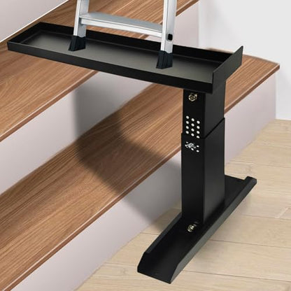 Heavy-Duty Ladder Extender Pro, High Strength Ladder Stabilizer for Stairs, Non-Slip Foldable Ladders Extension Black (ZALD-S01)