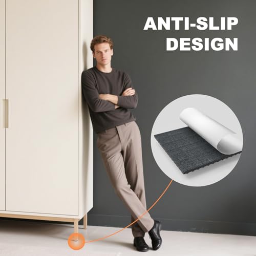 Furniture Pads for Hardwood Floors - 20 Pack Non Skid Furniture Grippers, 2" Square Silicone Anti Slip Pads with Grid Texture, Strong Self-Adhesive Floor Protectors for Sofa, Couch & Heavy Furniture