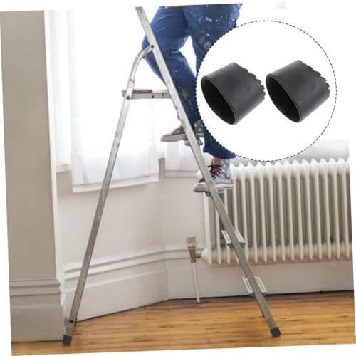 2pcs Non-Slip Pad for Ladder Ladder Legs Covers Outdoor Stair Treads Non-Slip Folding Feet Mat - size: 7.7X7.7CM