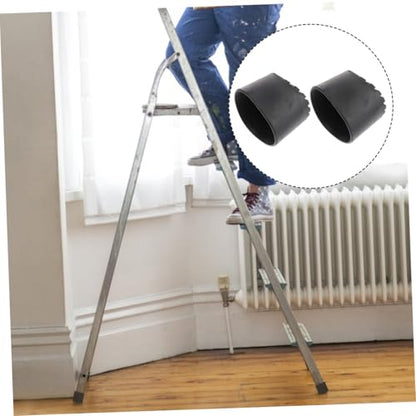 2pcs Non-Slip Pad for Ladder Ladder Legs Covers Outdoor Stair Treads Non-Slip Folding Feet Mat - size: 7.7X7.7CM