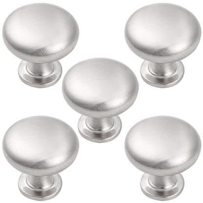 Probrico 5 Pack Cabinet Knobs Hardware,Furniture Round Knobs in Brushed Nickel Finish,1-3/16 inch(29.5mm) Diameter Kitchen Pull Knobs - color: Brushed Nickel