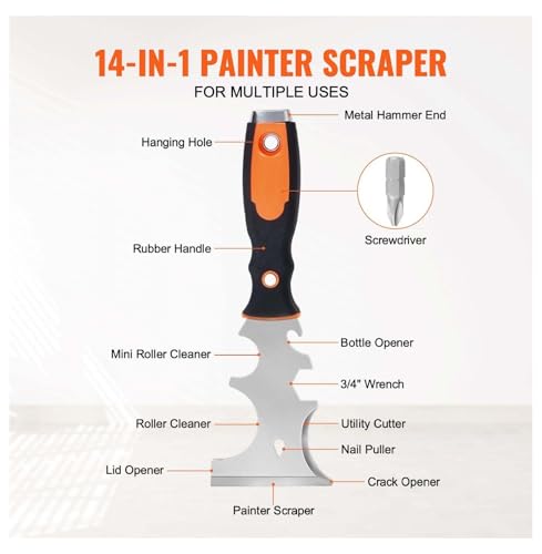 Drywall Knife Set 6PC - Stainless Steel Putty Knives - 3, 4, 6, 8, 12 Inch with Mud Pan for Painting, Spackling, Wall Repair & Home Improvement