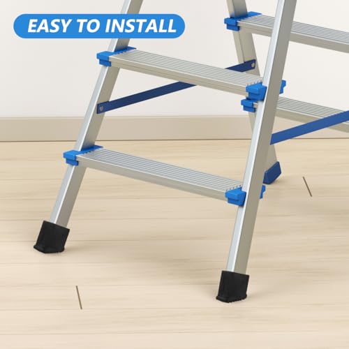 CALLARON 2 Pack Ladder Feet Pads Non Slip Rubber Replacement Covers for Step Ladder Feet Cushion Floor Protectors Anti Skid Stabilizer Pads for Indoor Outdoor Use