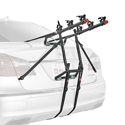 Allen Sports Deluxe Trunk Mount 3-Bike Carrier, Model 103DN-R, Black - color: Red/ Black, size: 3-bike, style: Bike Rack