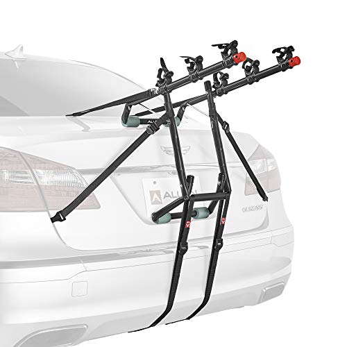 Allen Sports Deluxe Trunk Mount 3-Bike Carrier, Model 103DN-R, Black - color: Red/ Black, size: 3-bike, style: Bike Rack