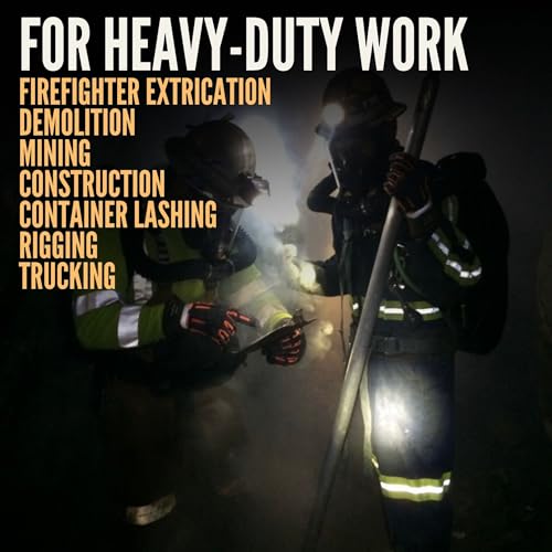 Cestus 3075, Coarse Palm Heavy Duty Work Gloves, ANSI A2 Cut Resistant Impact Gloves for Extrication Construction Demolition - size: X-Large, style: Black Palm