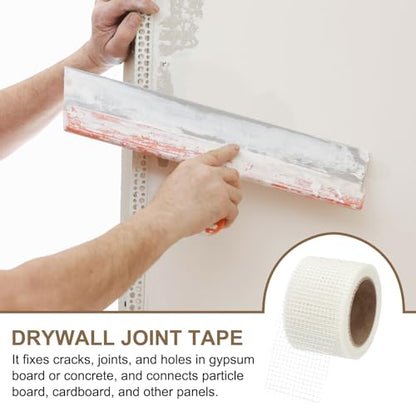 PATIKIL Drywall Repair Mesh Tape, 3 inch x 82 ft Fiberglass Repair Patch Self-Adhesive Dry Wall Joint Tape 6 Mesh Wall Hole Crack and Seam Patch, White - size: 3 Inch X 82 Feet