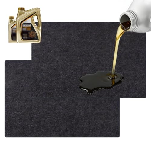Garage Floor Protection Mat (8' x 8') Suitable for garages, it Prevents Slipping on the Bottom of Cars, Prevents Oil spillage, is Waterproof, Stain-Resistant, and Protects the Floor Surface. - size: 8' x 8'