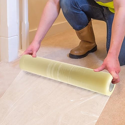 Carpet Protector Mat, 36" x 500' Floor and Surface Shield with Self Adhesive Strong and Durable Carpet Protection Film, Easy Unwind and Clean Removal Floor Protector Tape