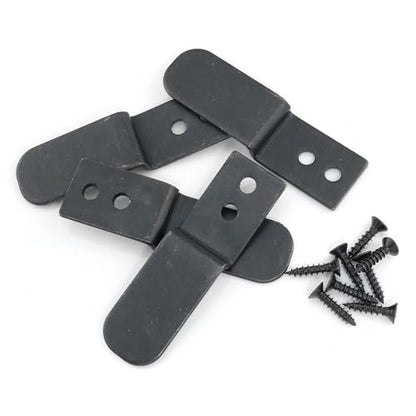 4PCS Black Z Shaped Corner Bracket Iron Right Angle With Screws for Shelf Picture Furniture Frame Z Shape Braces Support Fastener