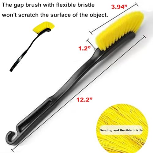 Crevice Cleaning Brush Multi Functional Gap Scrub Brush Tools for Kitchen Corners, Faucets, Baseboards & Bathroom Shower Tile Gaps, Grout, Sink & Household Tight Spaces, Dead Corners, Vehicle, Window