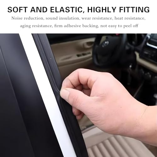 Mandark Car Door Seal Strip, Rubber Double Layer Vehicle Weather Stripping, 52.5ft 5 Holes Soundproof Self Adhesive Automotive Sealing Strip Accessories, Universal for SUV, Truck, RV - size: 5 Holes/52.5FT