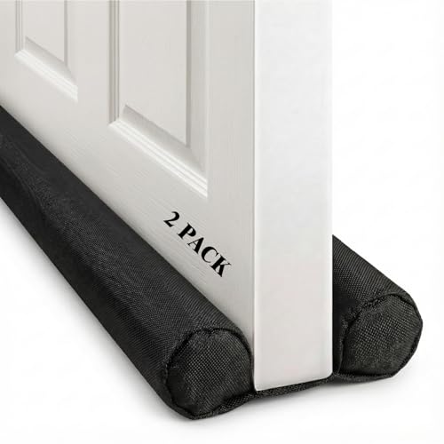 Under Door Noise Stopper 2 Pack, Under Door Draft Stopper for Bottom of Door, Soundproof Door Noise Blocker & Weather Stripping, Adjustable 30-36" Draft Blocker - size: 30"-36" (Up to 1.4" Gaps), 2 Packs