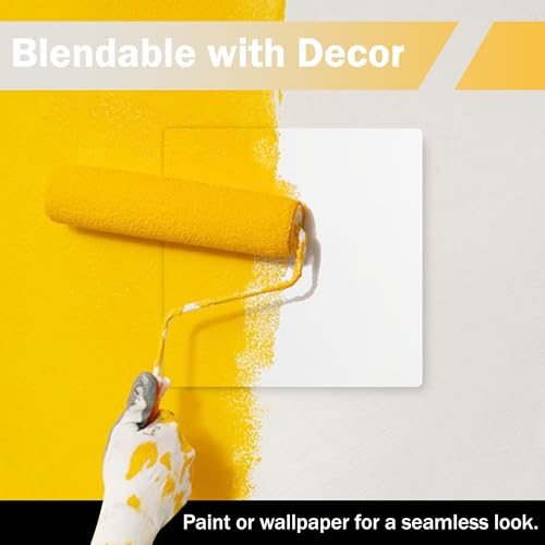 Access Panel For Drywall - 8x8 inch - No Tools Required - Wall Hole Cover - Access Doors For Drywall - Spring Loaded for Wiring | HVAC | Plumbing - Textured White (1)