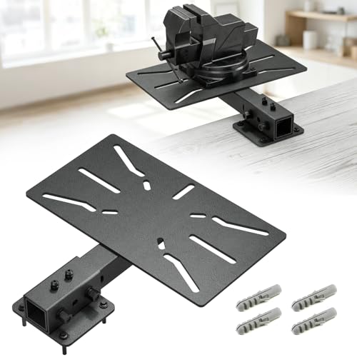 YZONA Table Mount for Vise and Grinder – Receiver Hitch Style Workbench Stand Fits Bench Grinder, Throatless Shear, Shrinker/Stretcher, Pipe Notcher & More – Portable Workshop Tool Mount for Table - size: Table Mount