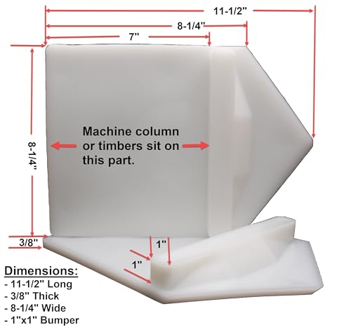 4-ct Machinery Sliders, 10-ton Cap Ea, Compare to Heavy Equipment Machine Moving Dolly, Skates, (Single-Directional)