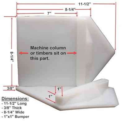 4-ct Machinery Sliders, 10-ton Cap Ea, Compare to Heavy Equipment Machine Moving Dolly, Skates, (Single-Directional)