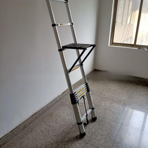 Ladder Work Platform Anti-Slip Ladder Accessories Step Ladders Extension Ladders Work Stand System Ladder Tray For Painters And Tools Holds 330 Pound 11.8 * 10.62”