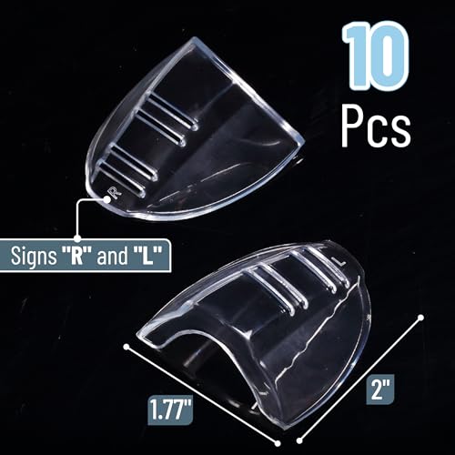 UNCO- Safety Side Shields for Glasses, 2/4/6/10/12/16/20/24/30/32 pcs, Safety Glasses Side Shields for Eyeglasses - style: 10 Pcs