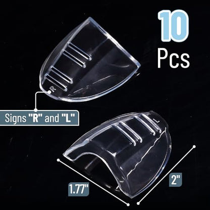 UNCO- Safety Side Shields for Glasses, 2/4/6/10/12/16/20/24/30/32 pcs, Safety Glasses Side Shields for Eyeglasses - style: 10 Pcs