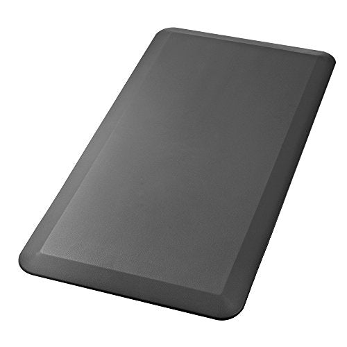 Cook N Home Anti Fatigue Floor Mat - 3/4 Inch Thick Perfect Kitchen Mats for Floor, Standing Desk Mat - Comfort at Home, Office, Garage -Durable - Stain Resistant - Non-Slip Bottom (39 x 20", Black) - style: Faux Leather Black