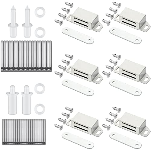 Jetec 125 Pieces Plantation Shutter Repair Kit Includes 85 Pcs Spring Loaded Shutter Pins, 8 Sets Plantation Shutters Magnets and 32 Screws for Windows, Shutter, Furniture, Tools Supplies