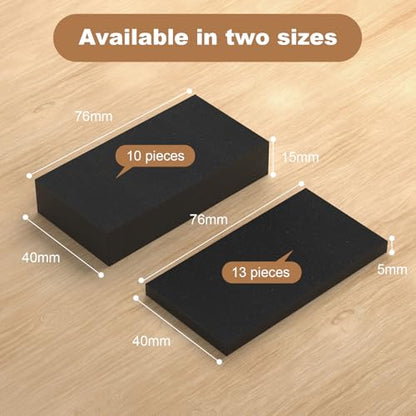 Headboard Stoppers，25Pcs Furniture Pads，10Pcs(0.6" Thick) + 15Pcs(0.2" Thick) EVA Foam Headboard Stoppers for Wall, from Chair BackFurniture Bed to Prevent Sliding BumpersGap Filler, Protect Walls. - size: black